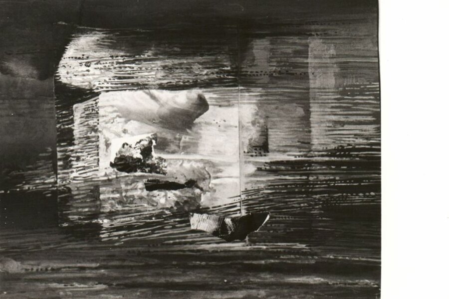 Jiřina Hartingerová-Tobolíková, Z cyklu Krajiny II., technika olej na plátně, 75 x 88 cm